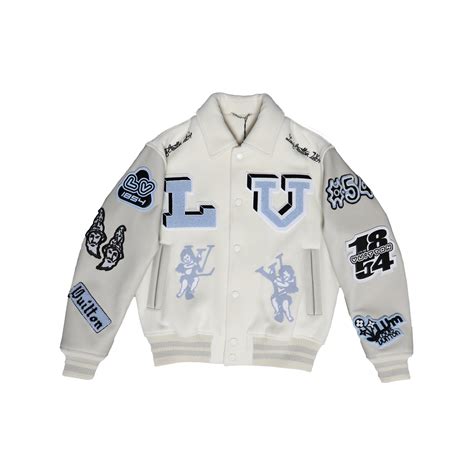 lv fw22 varsity jacket|fw22 cream bunny jacket review.